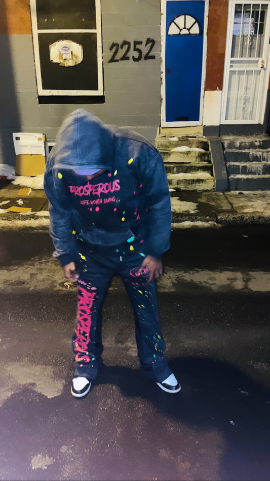 Pink Prosperous Splatter Sweatsuit