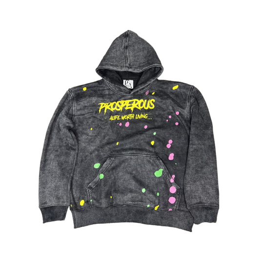 Yellow Prosperous Splatter Hoodie