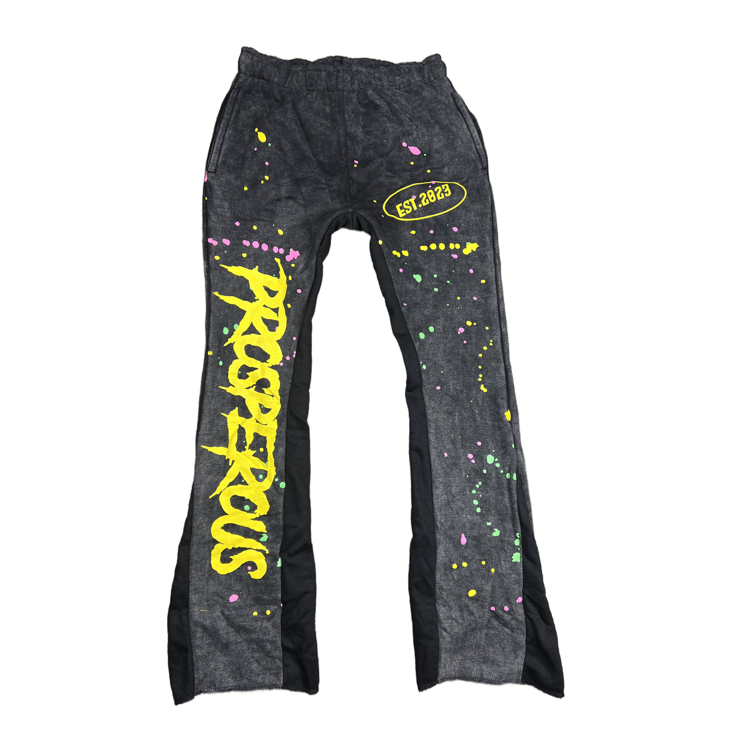 Yellow Prosperous Splatter Sweatpants