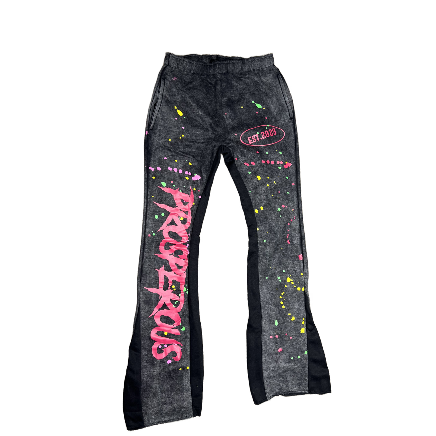 Pink Prosperous Splatter Sweatpants