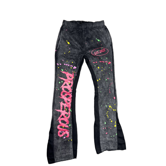 Pink Prosperous Splatter Sweatpants