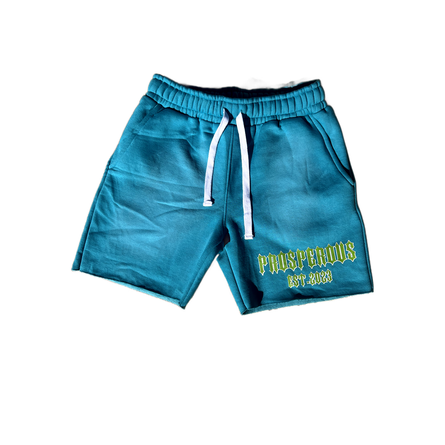 Turquoise Sun Faded PA Shorts