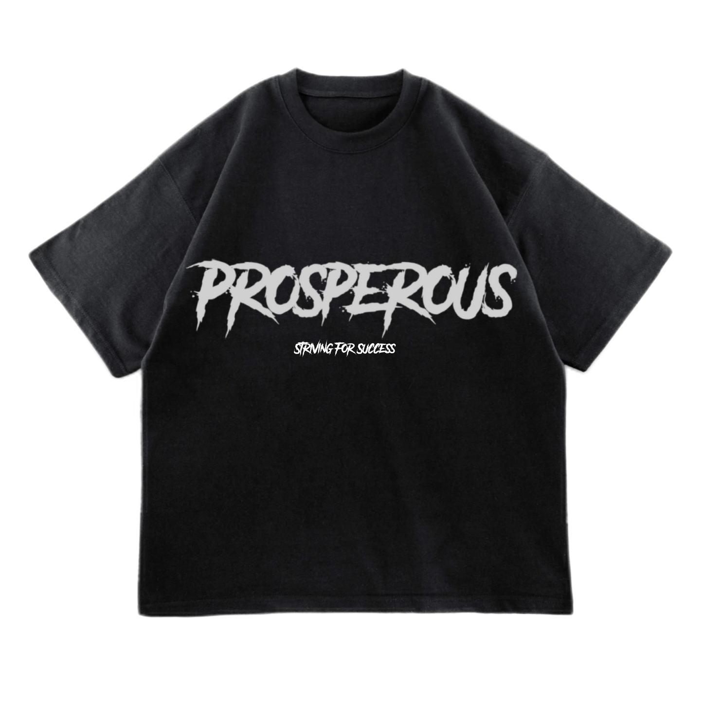 Black Reflective Oversized Prosperous Tee