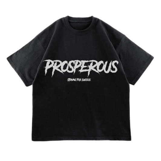 Black Reflective Oversized Prosperous Tee